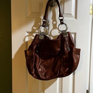 B. Makowsky Rich Brown Shoulder Bag